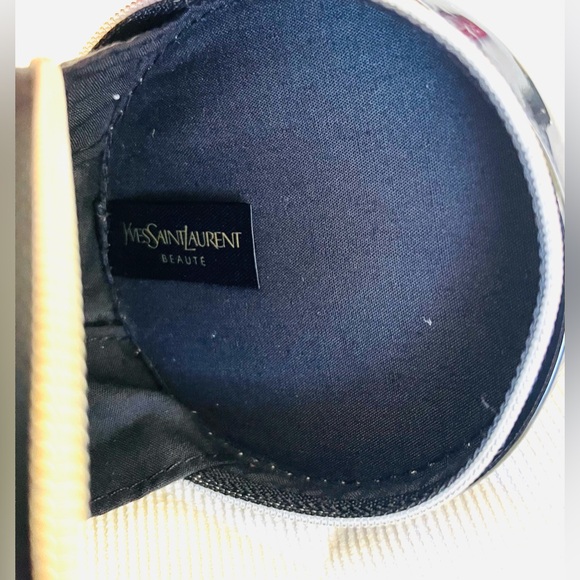 YSL Yves Saint Laurent Mini Black Patent Foundation Case MakeUp Case Coin Purse - Picture 6 of 9